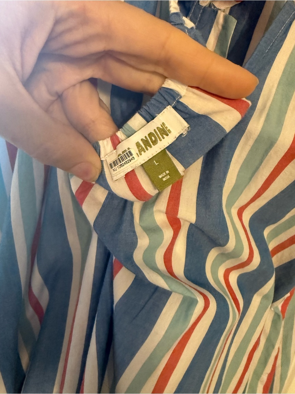 Anthropologie- Celandine Pinstripe Bow Wide-Leg Jumpsuit - Picture 9 of 9